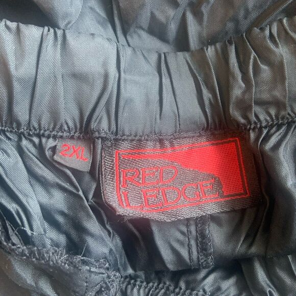 Red Ledge Pants Adult 2XL Black Water Proof Mens Rain Lightweight Hiking W/ Bag - Picture 6 of 6